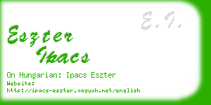 eszter ipacs business card